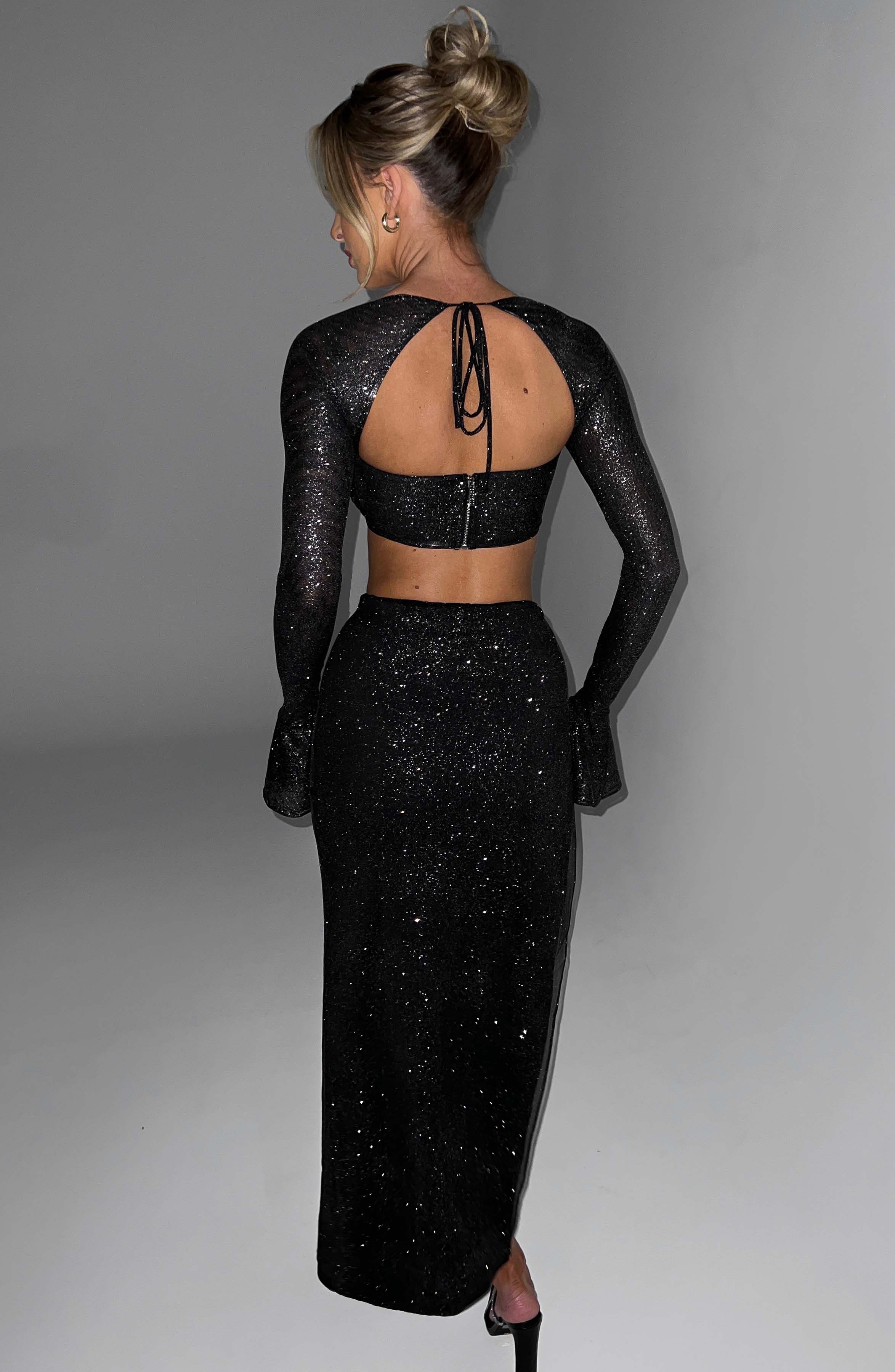 Priscilla Top - Black Sparkle - Napalia