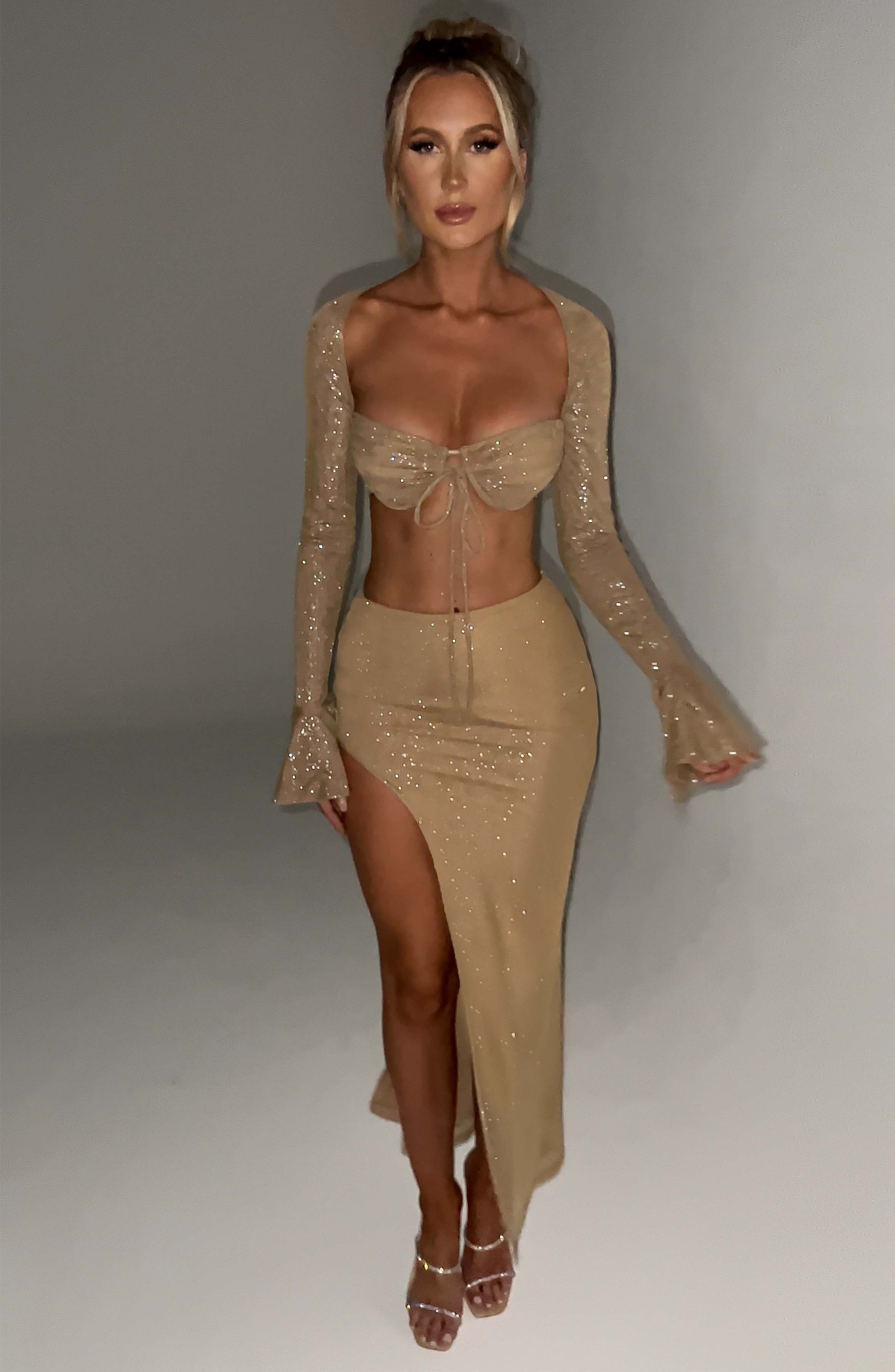 Priscilla Top - Gold Sparkle - Napalia