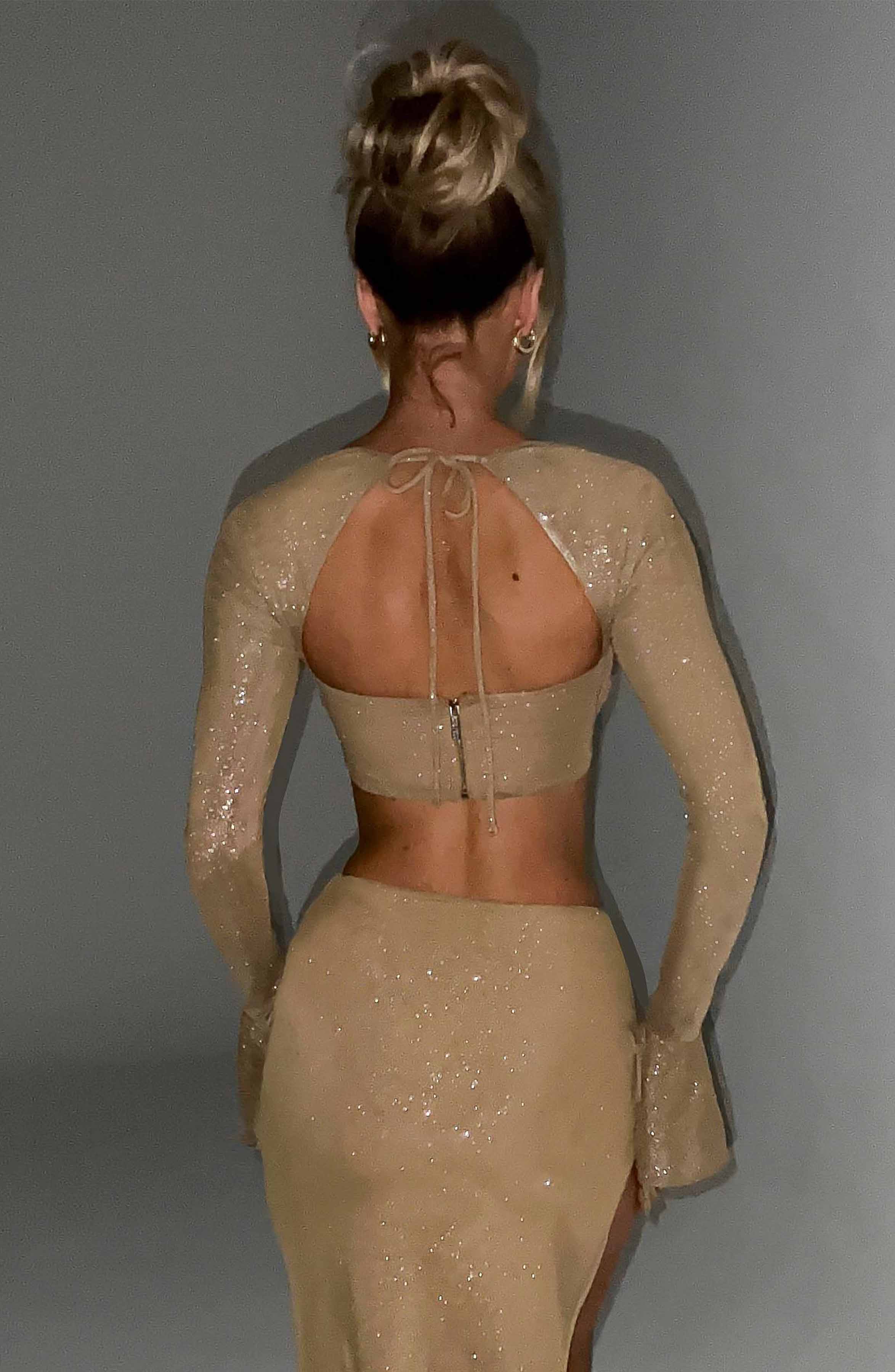 Priscilla Top - Gold Sparkle - Napalia