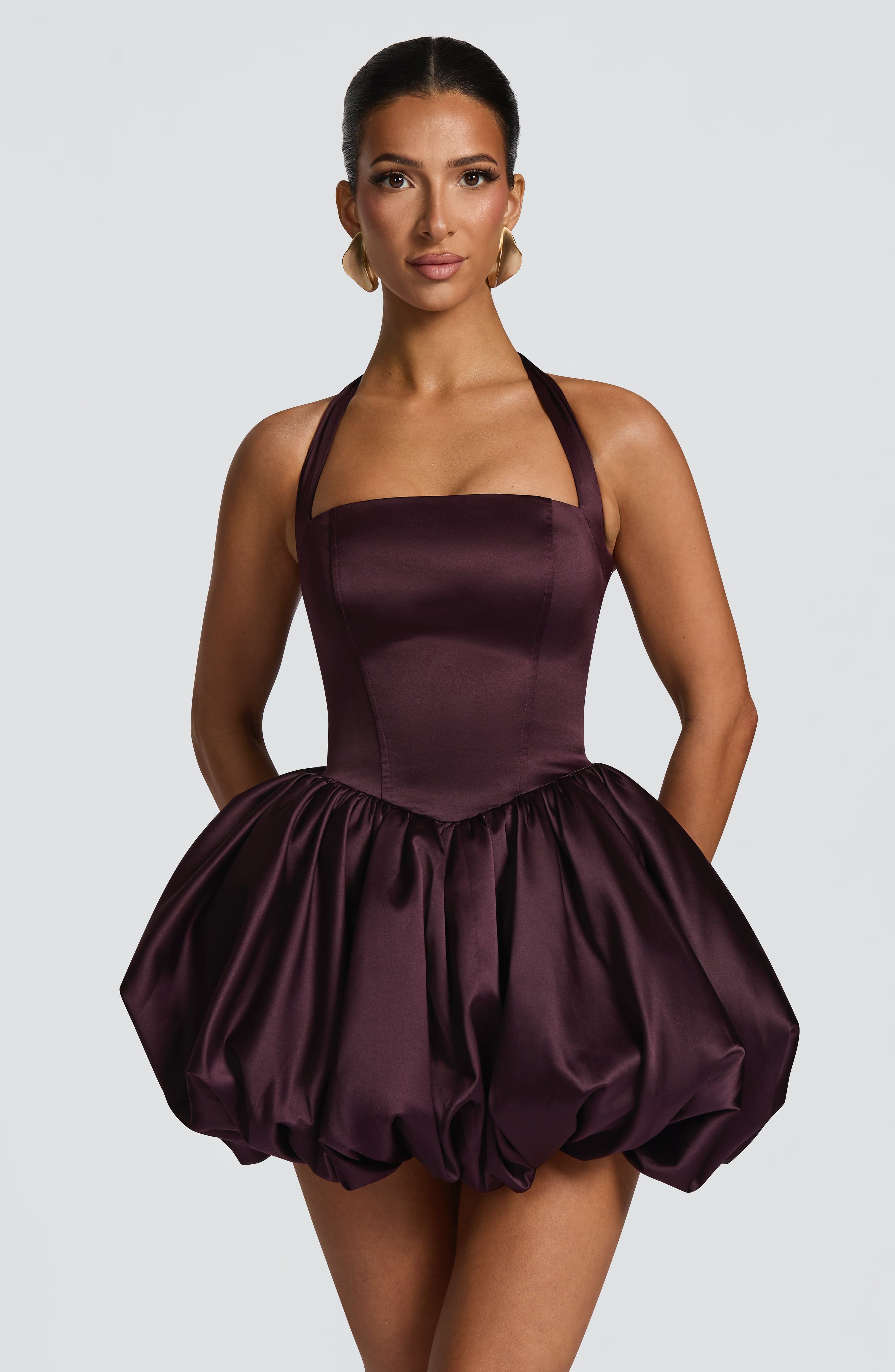 Prudence Mini Dress - Plum - Napalia