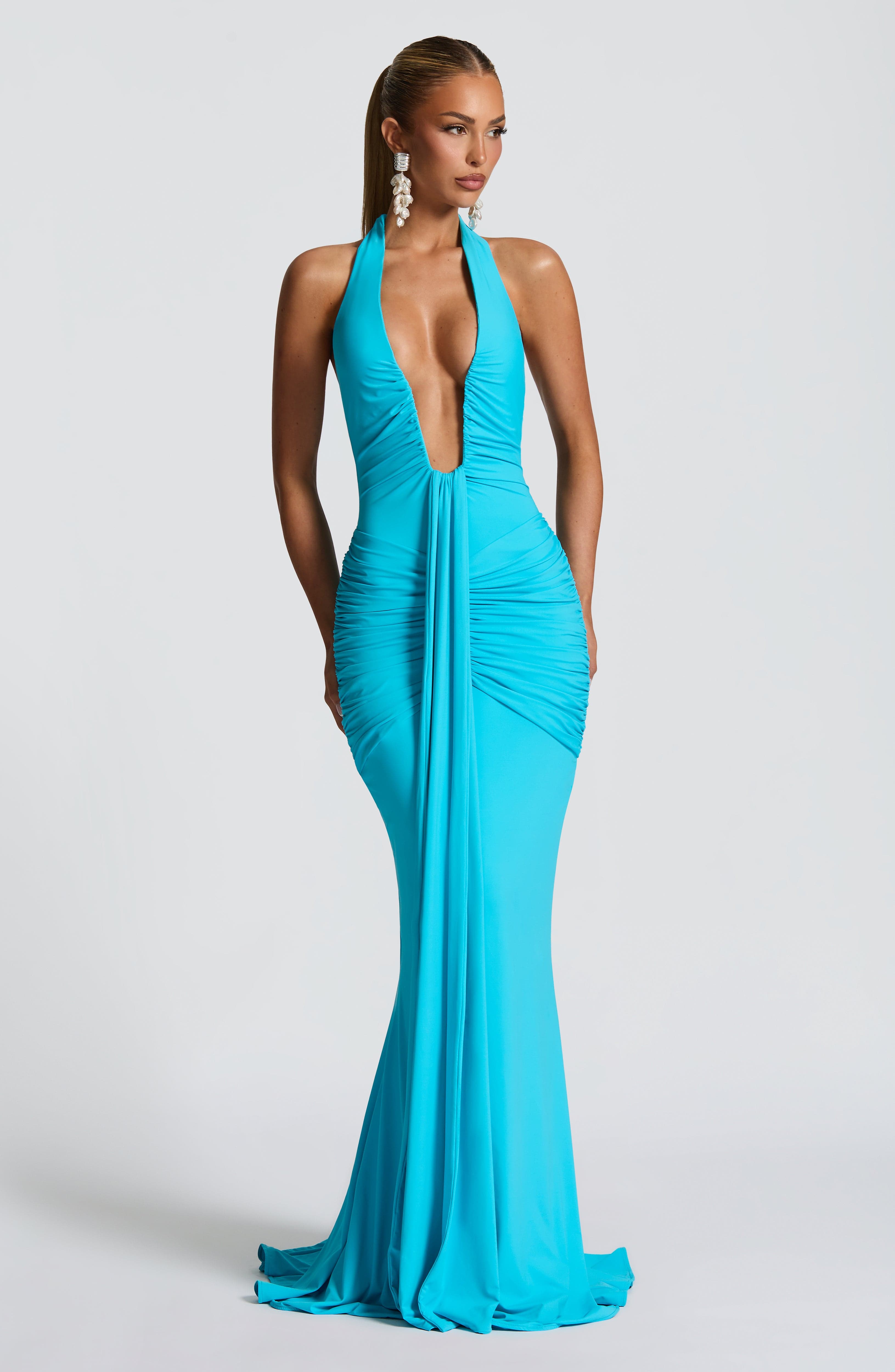 Rosetta Maxi Dress - Aqua - Napalia