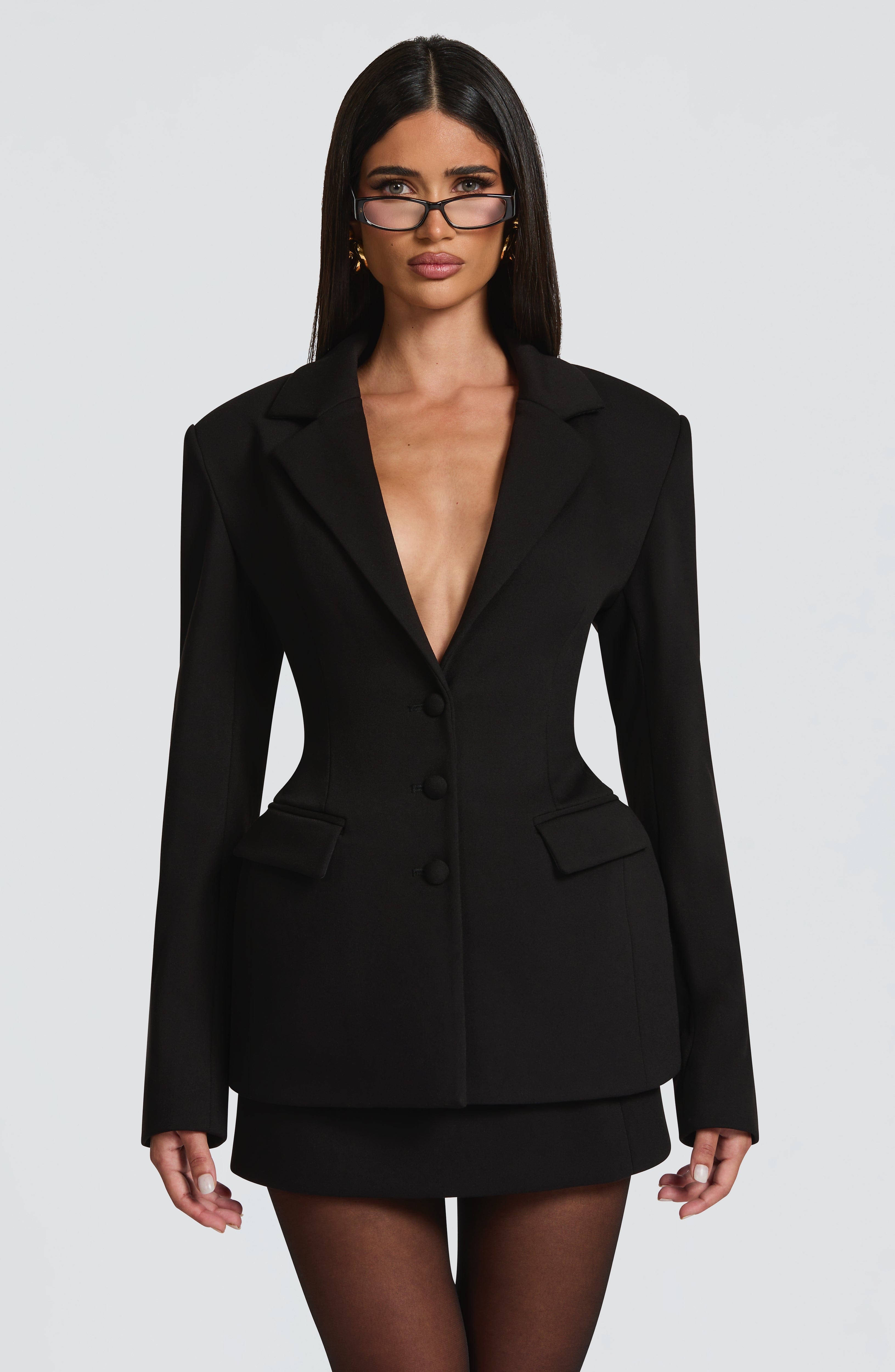 Rowena Blazer - Black - Napalia