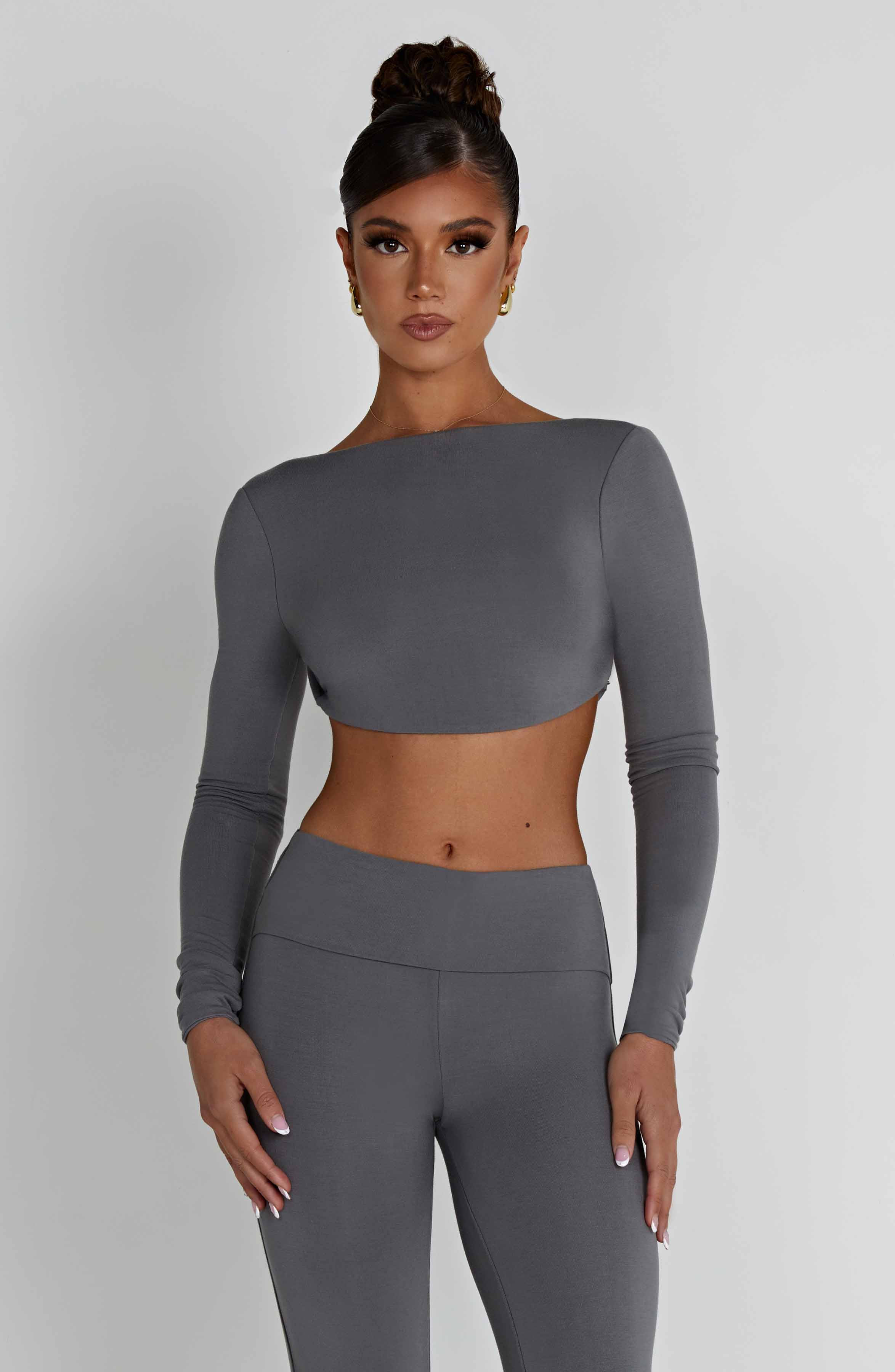 Sahra Top - Charcoal - Napalia