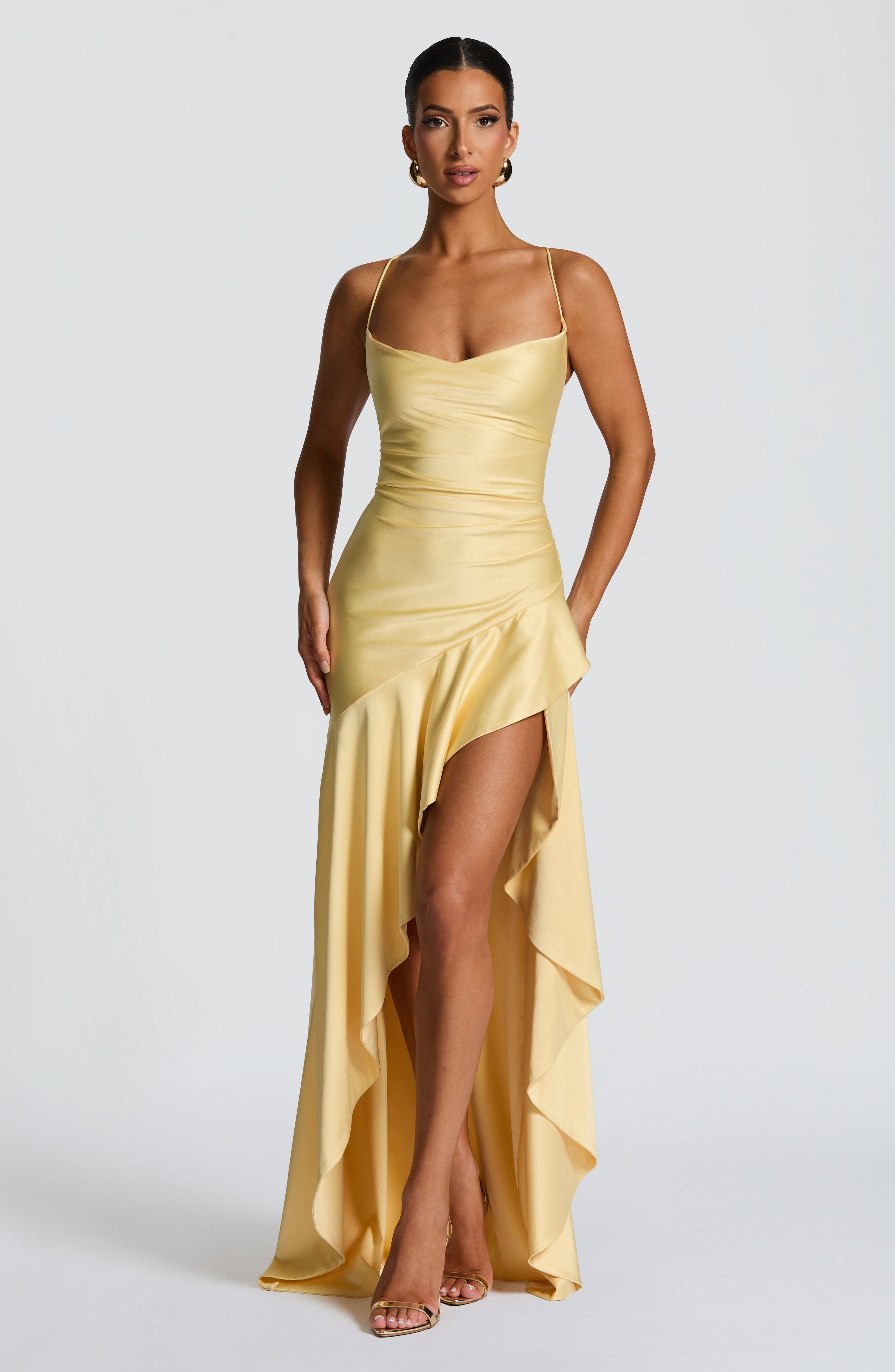 Samira Maxi Dress - Lemon - Napalia