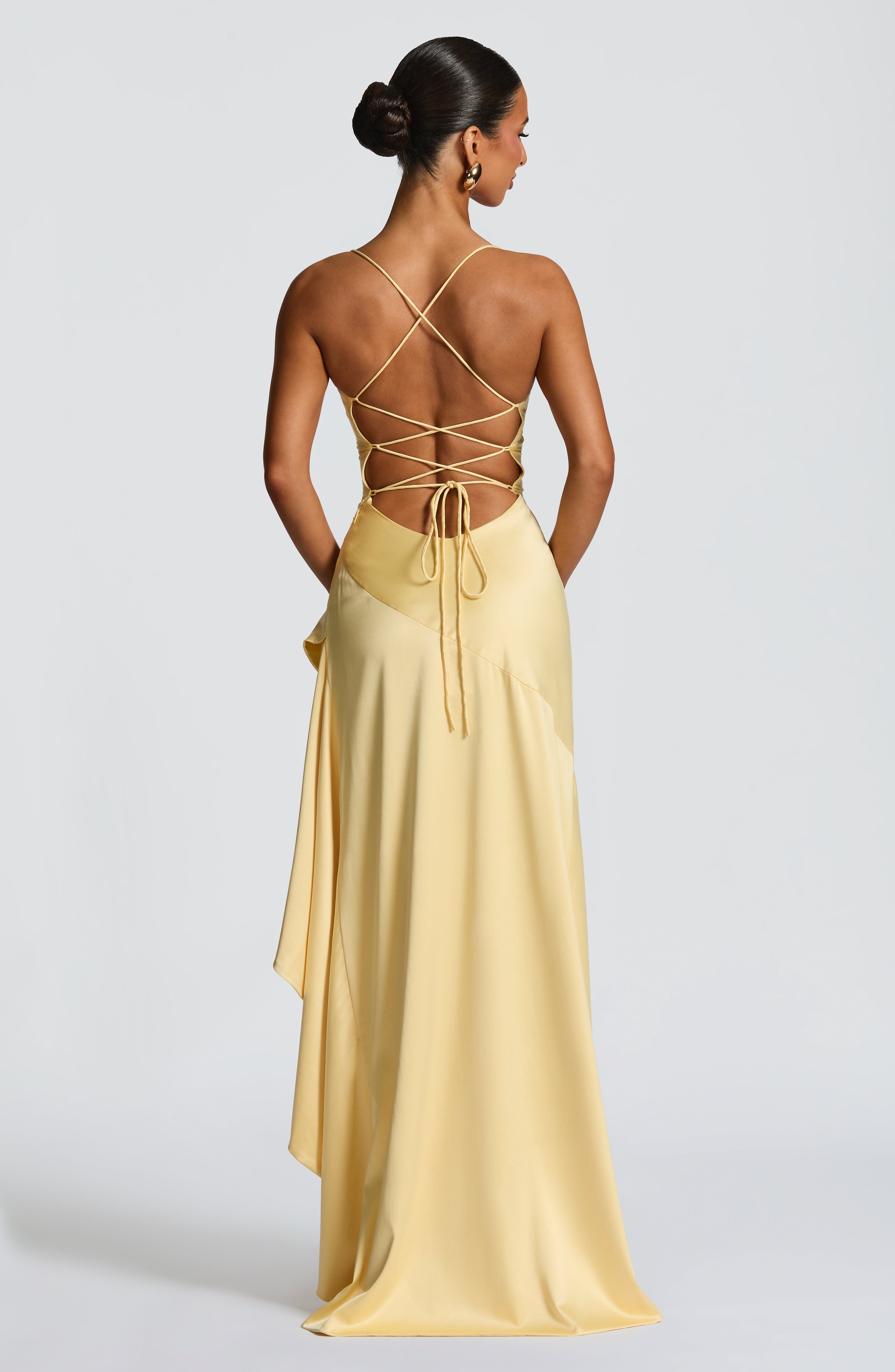 Samira Maxi Dress - Lemon - Napalia