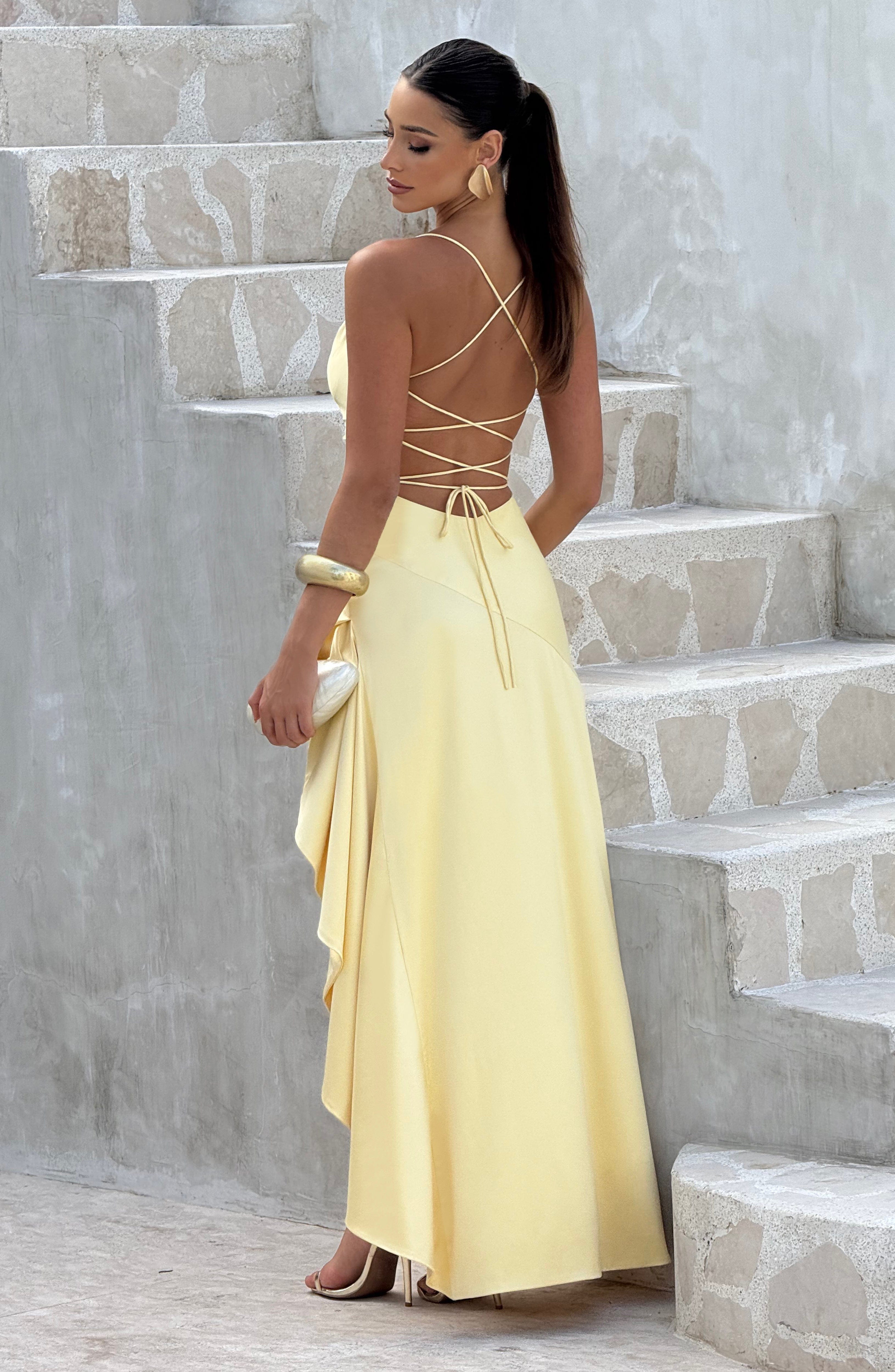 Samira Maxi Dress - Lemon - Napalia
