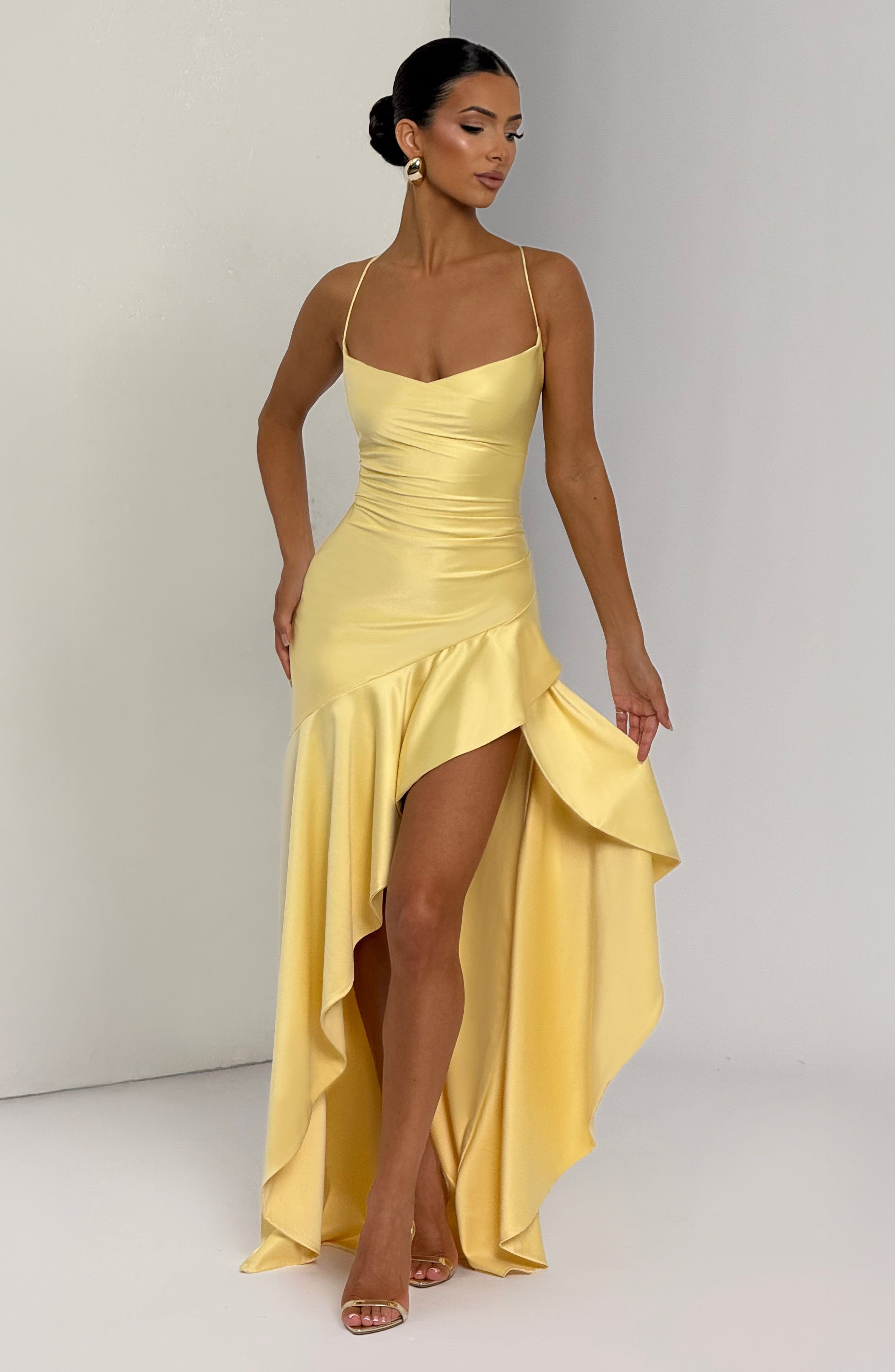 Samira Maxi Dress - Lemon - Napalia