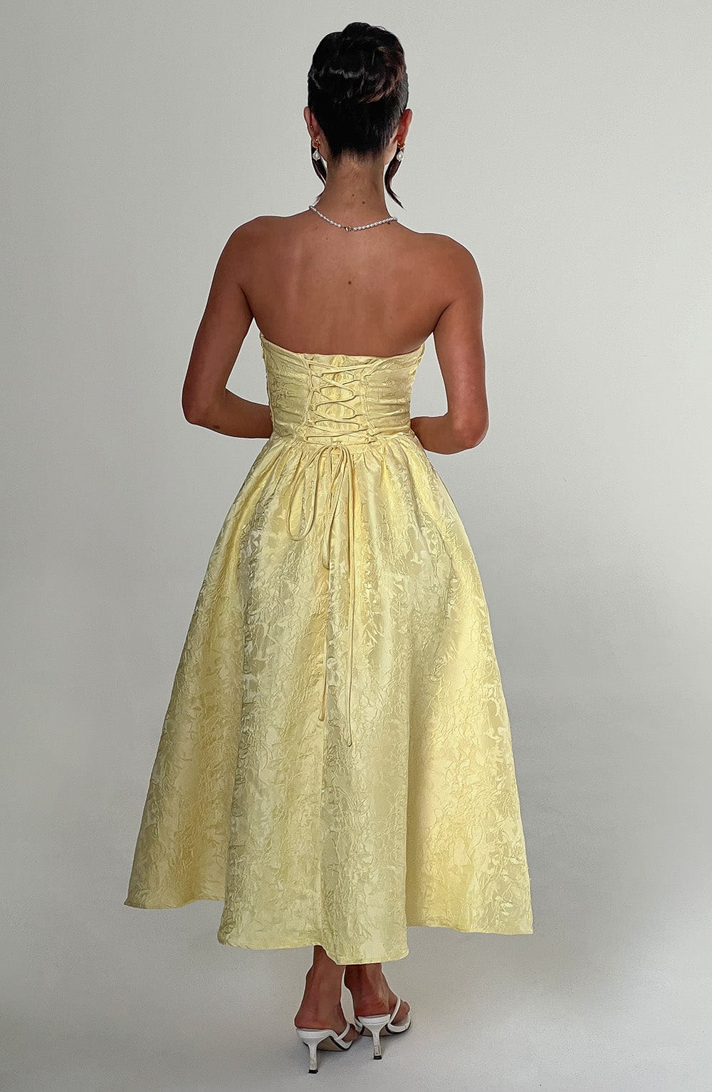 Saoirse Midi Dress - Lemon - Napalia
