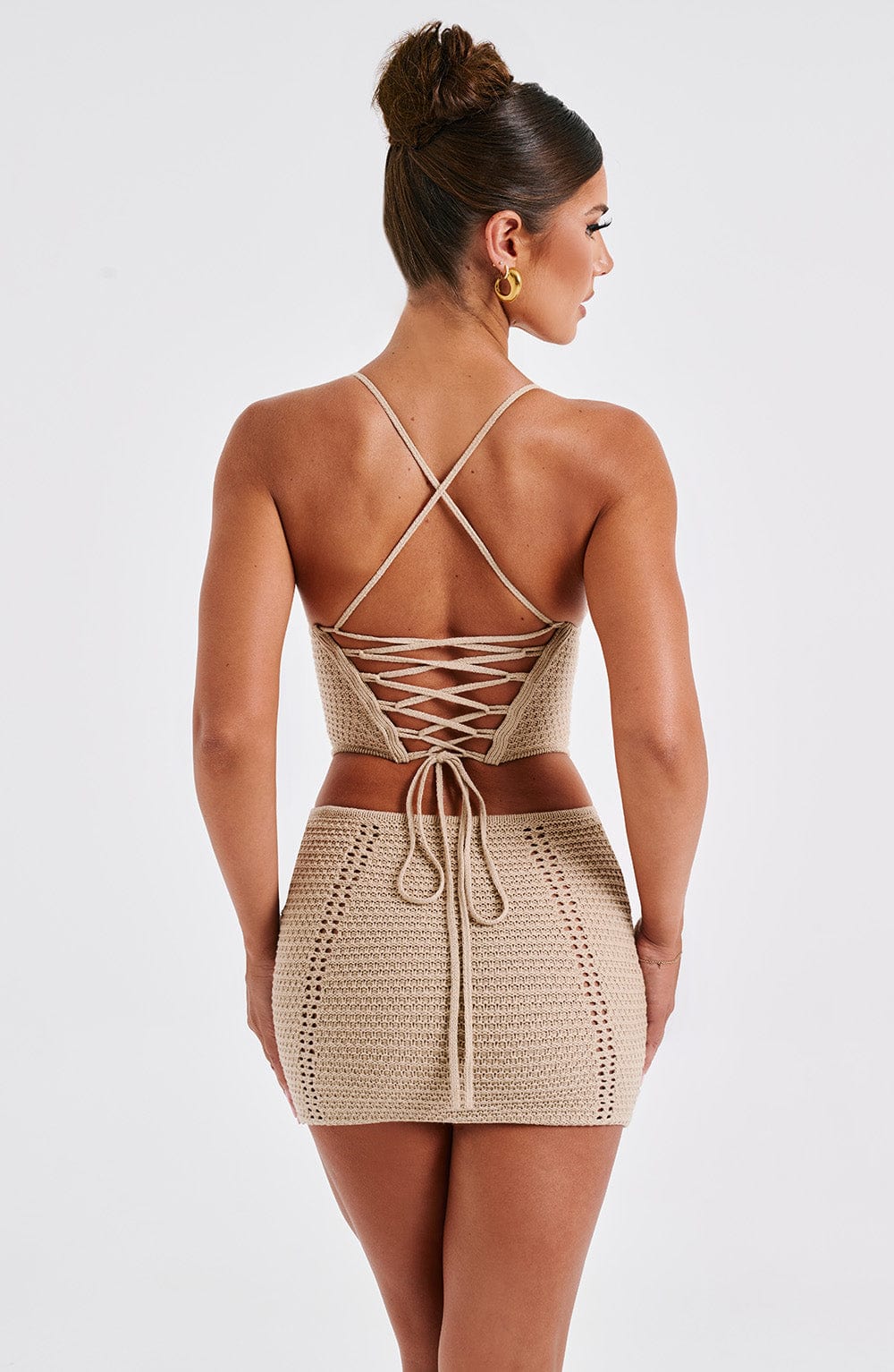 Selma Mini Skirt - Beige - Napalia