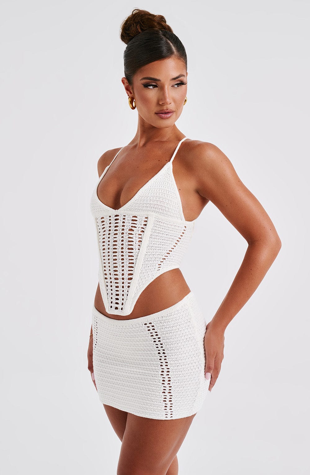 Selma Mini Skirt - White - Napalia