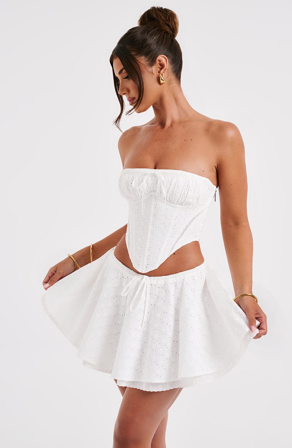 Winnie Mini Skirt - Ivory - Napalia