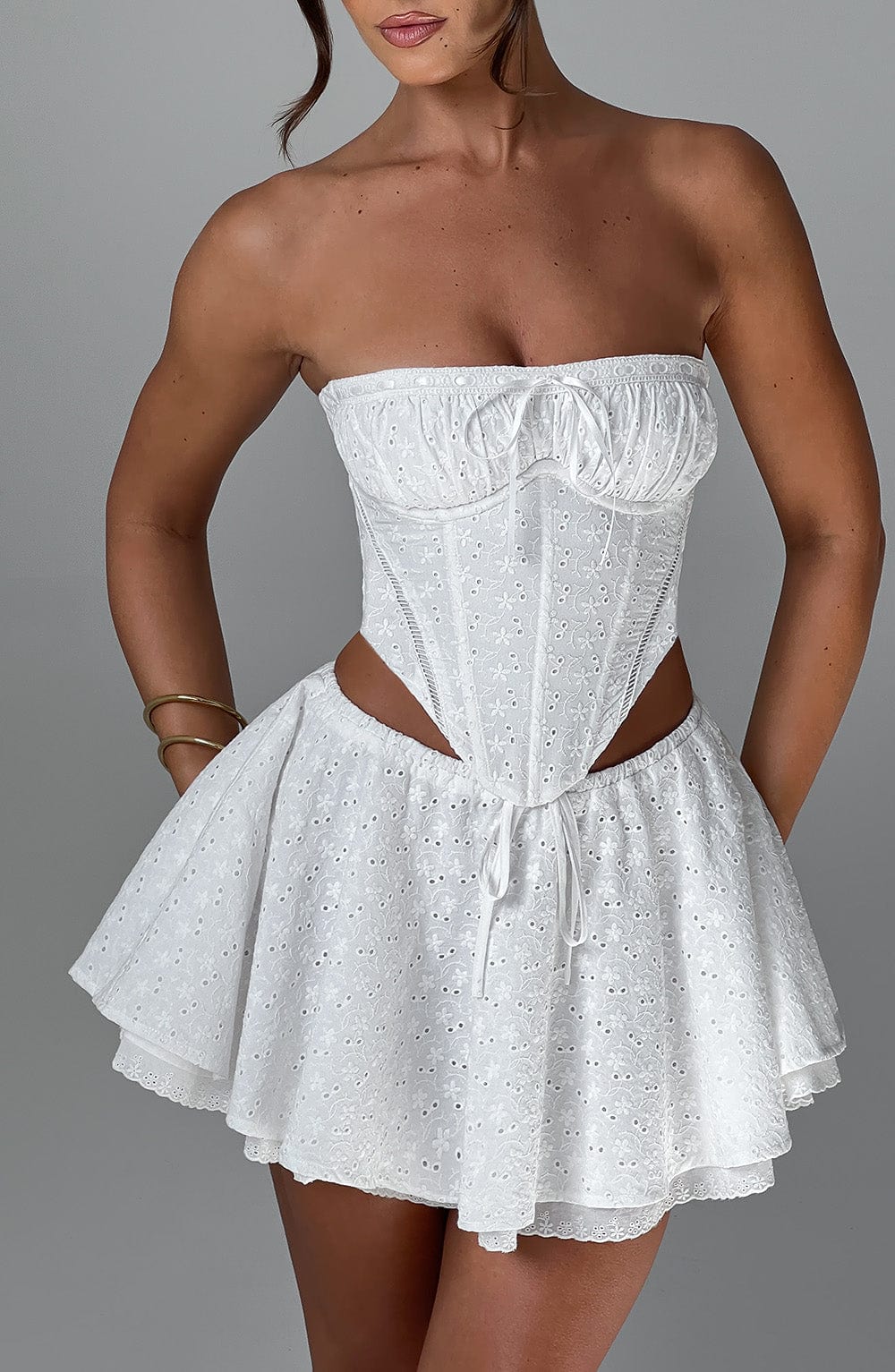 Winnie Mini Skirt - Ivory - Napalia