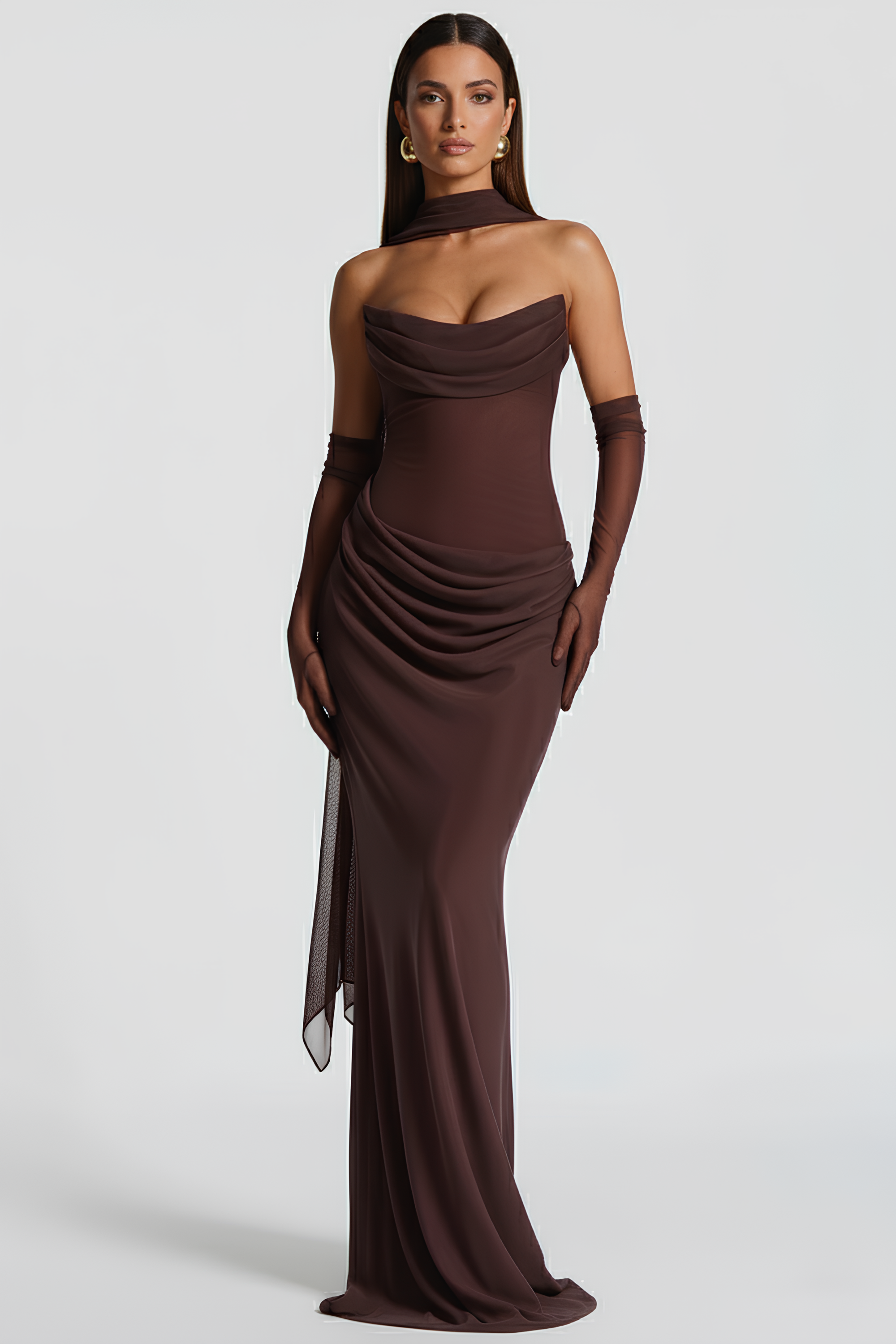 Alessia langes Bustier-Kleid