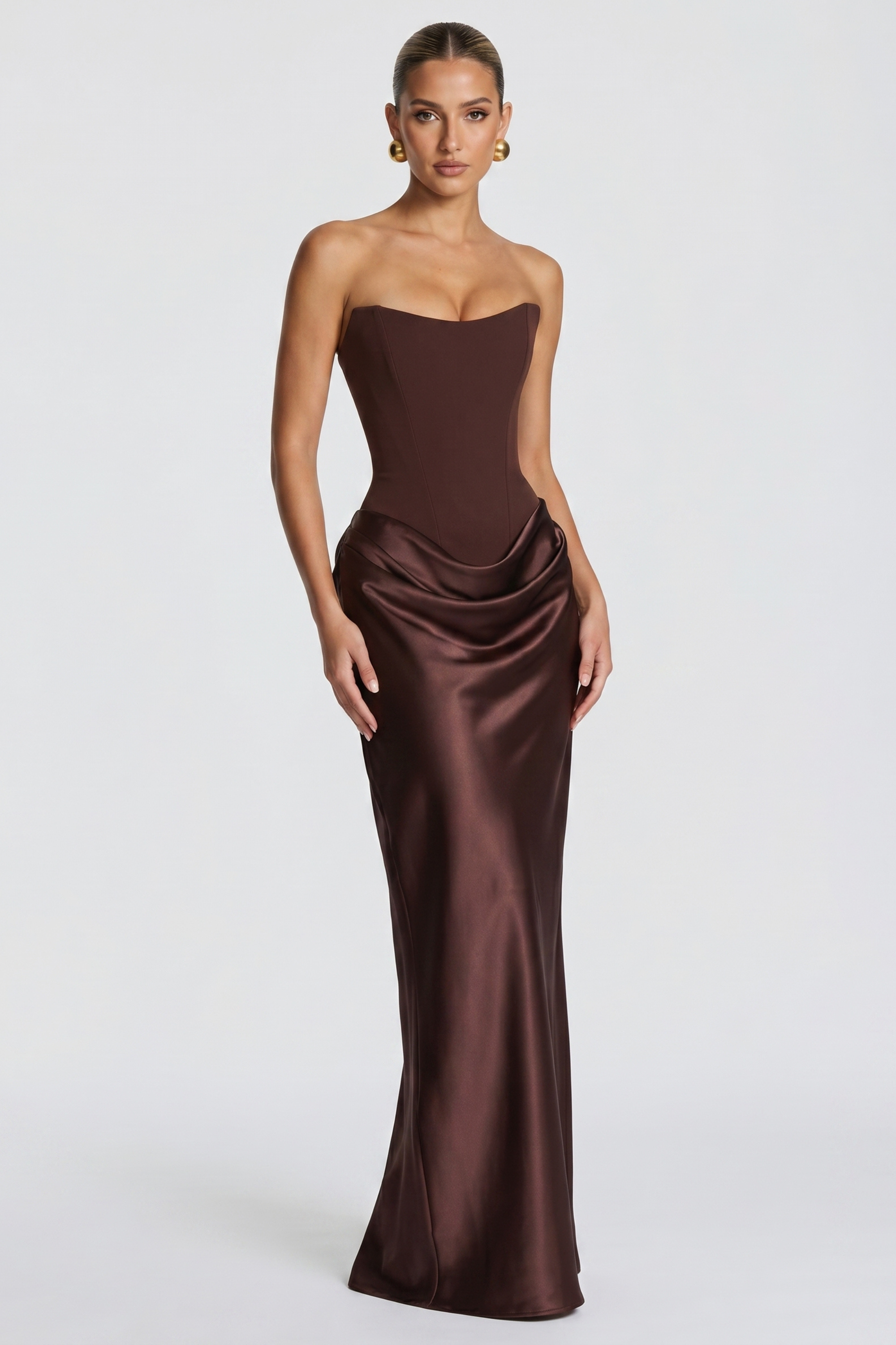 Amy Long Bustier Dress