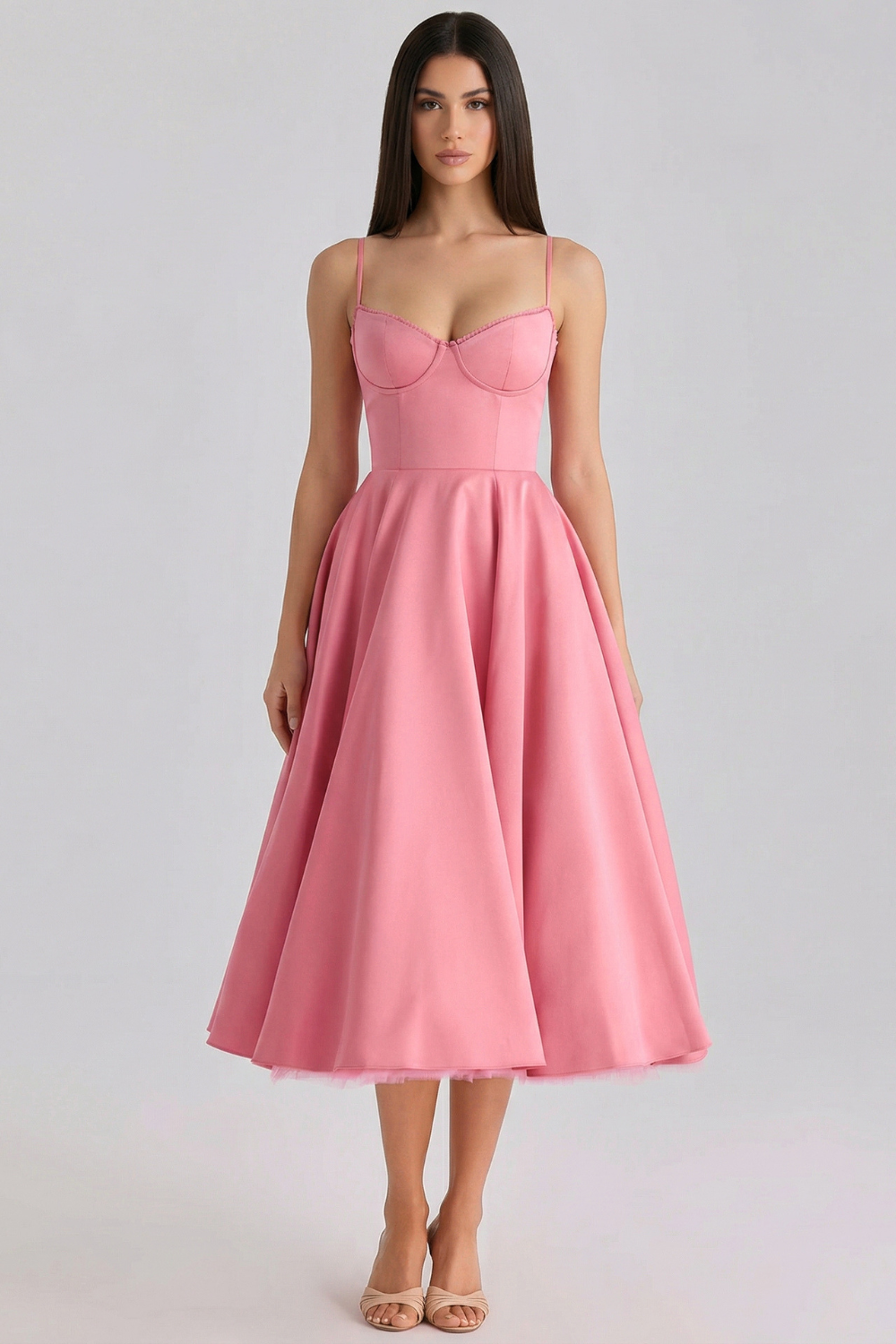 Cloe Midi-Kleid – Doppellagig