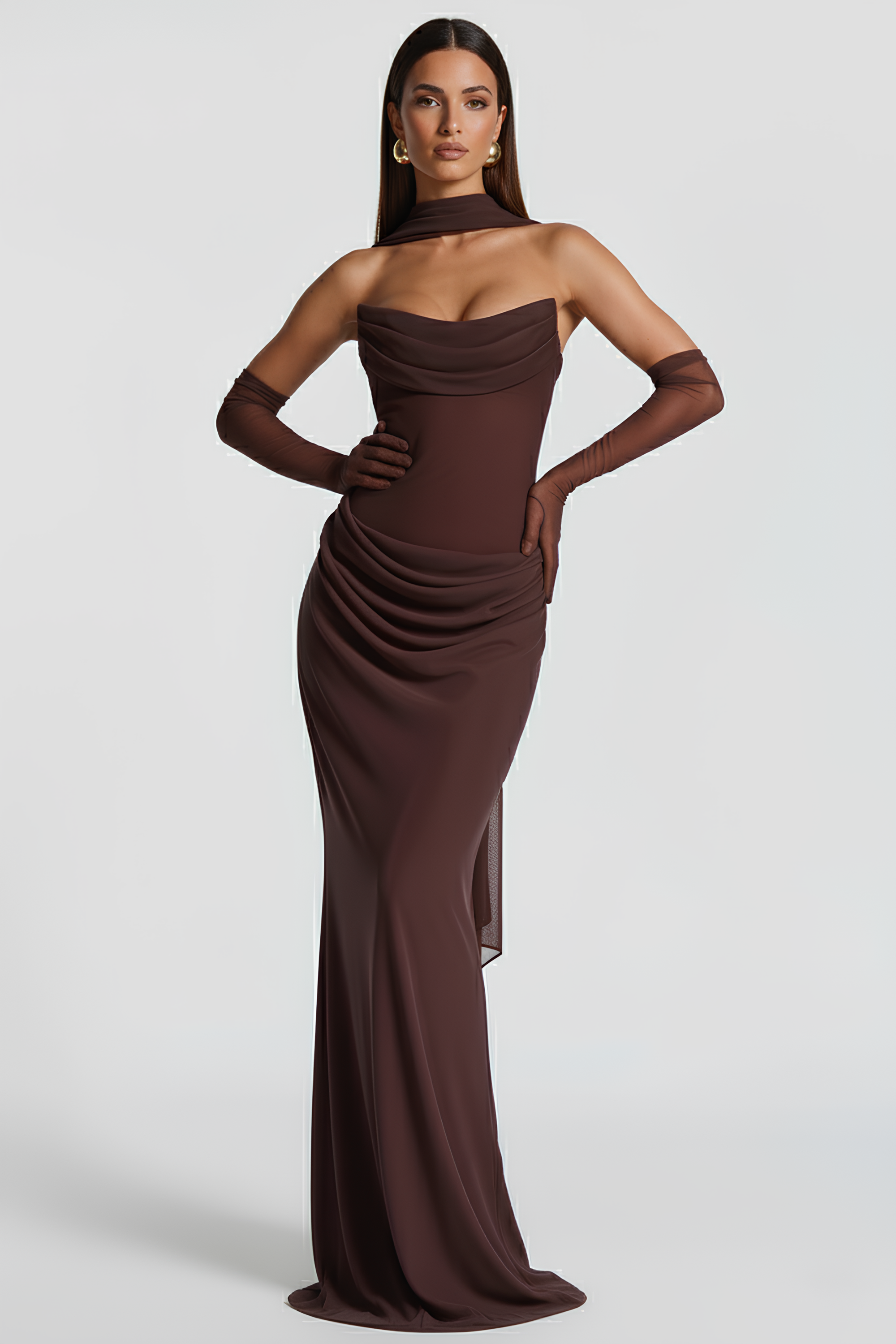 Alessia langes Bustier-Kleid