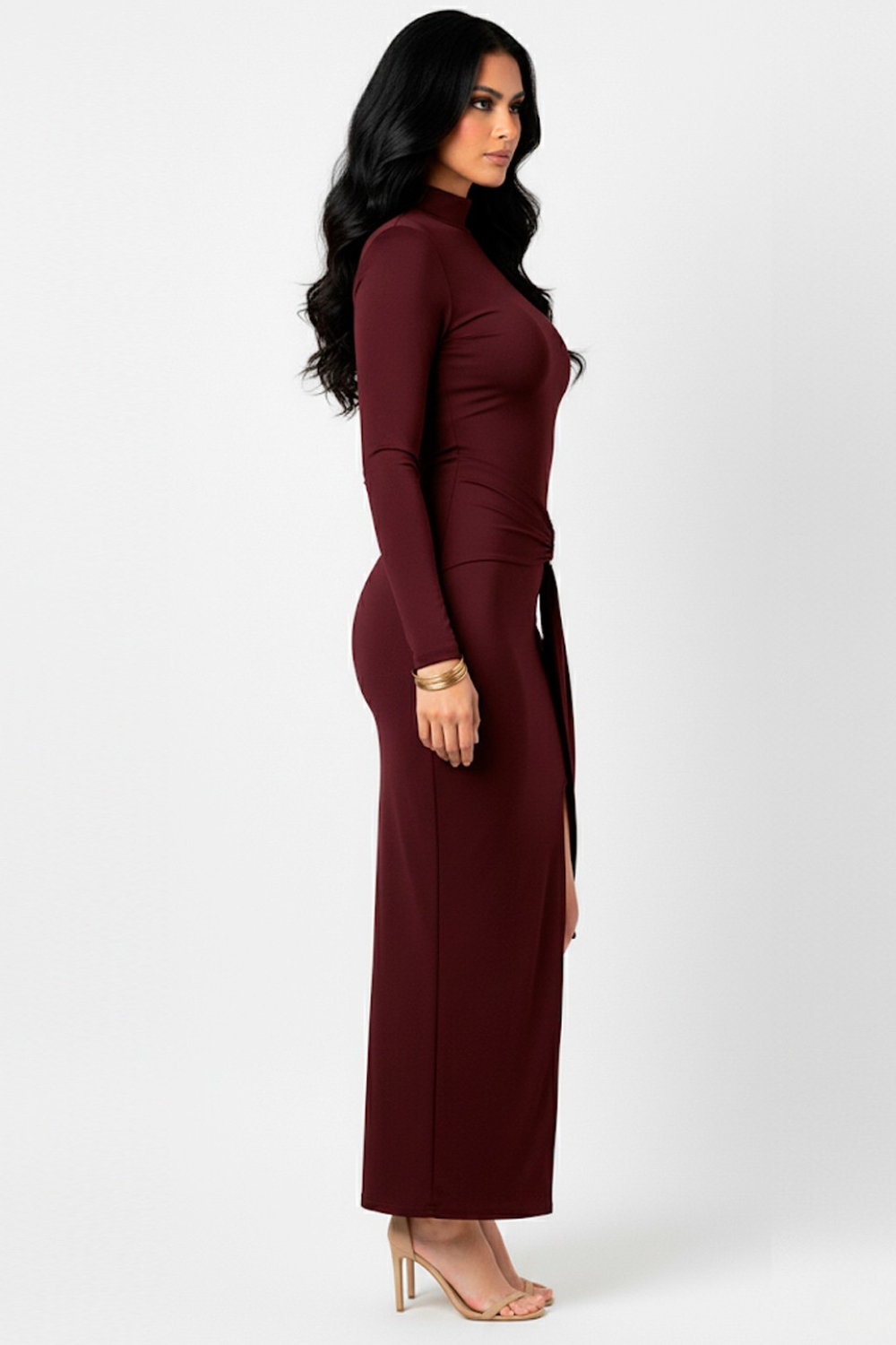 Melina High-Neck Long Dress