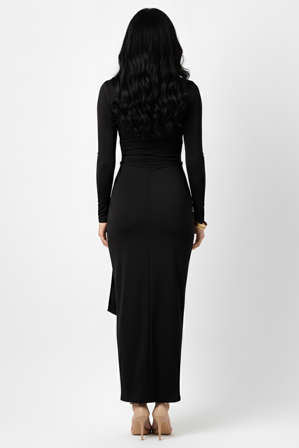 Melina High-Neck Long Dress