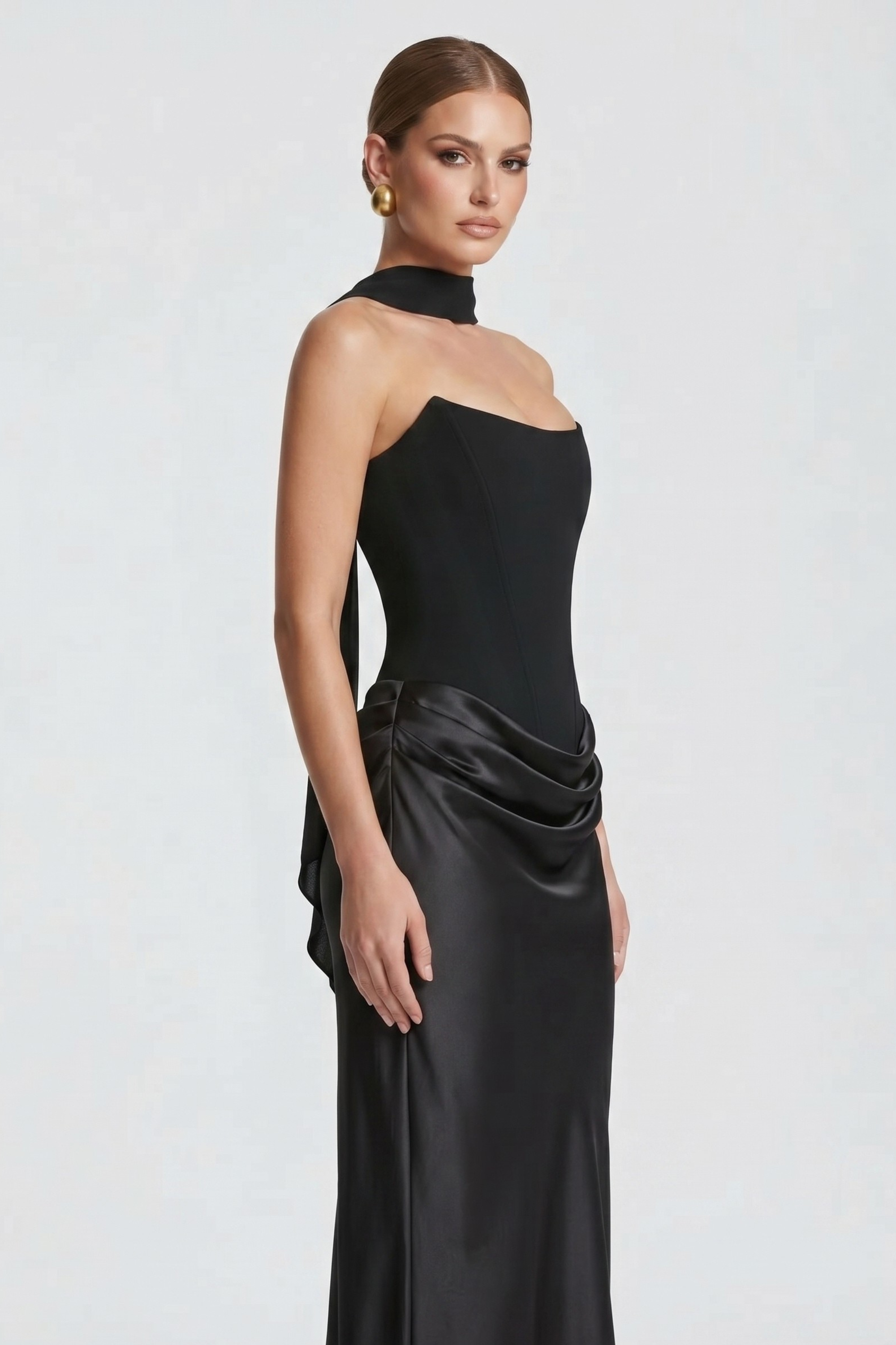 Amy Long Bustier Dress