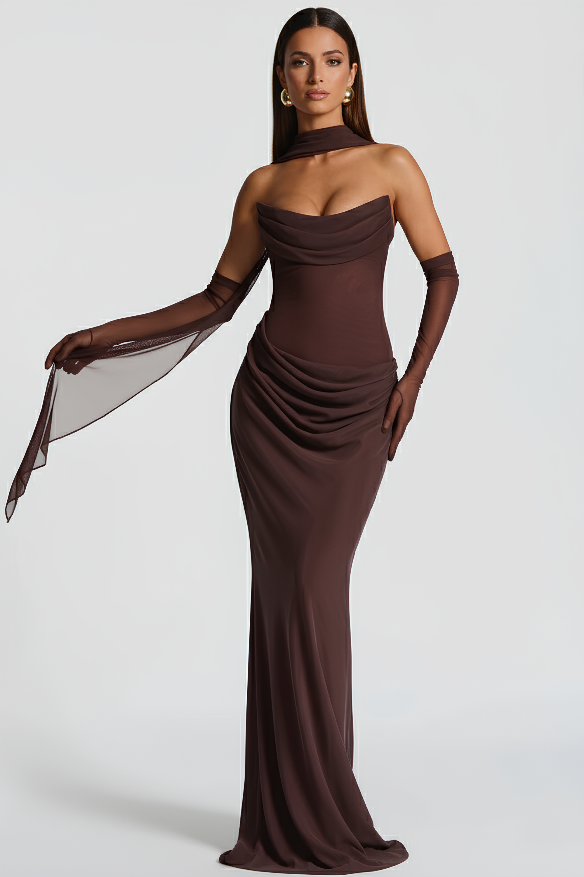 Alessia langes Bustier-Kleid