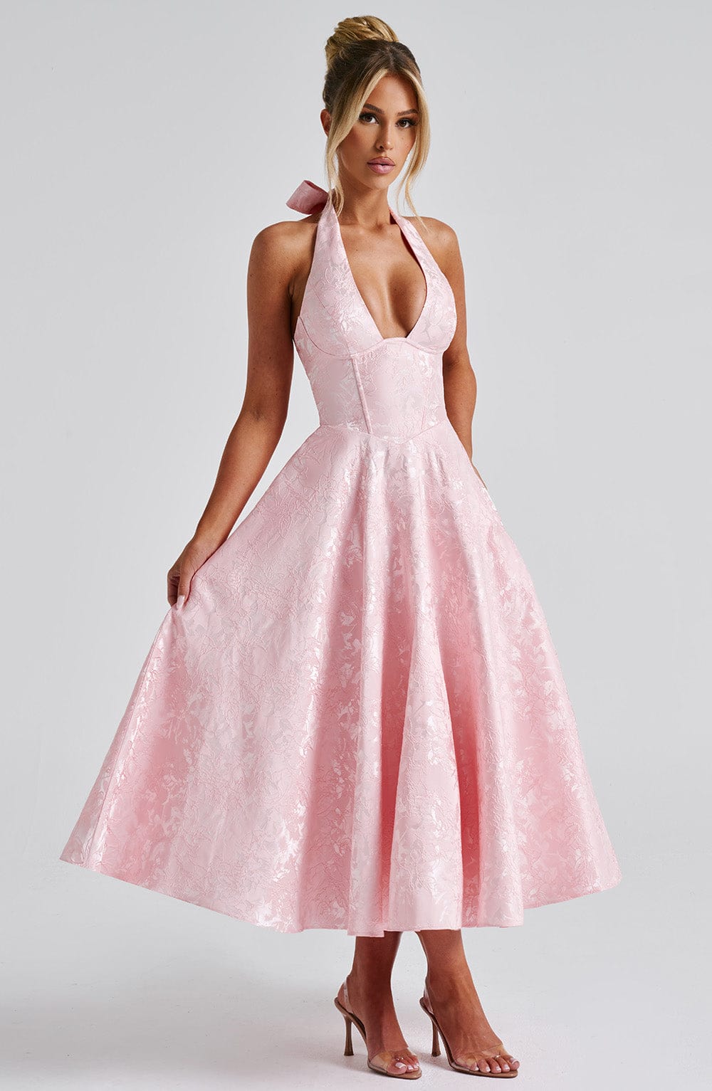 Effie Midi Dress - Blush - Napalia