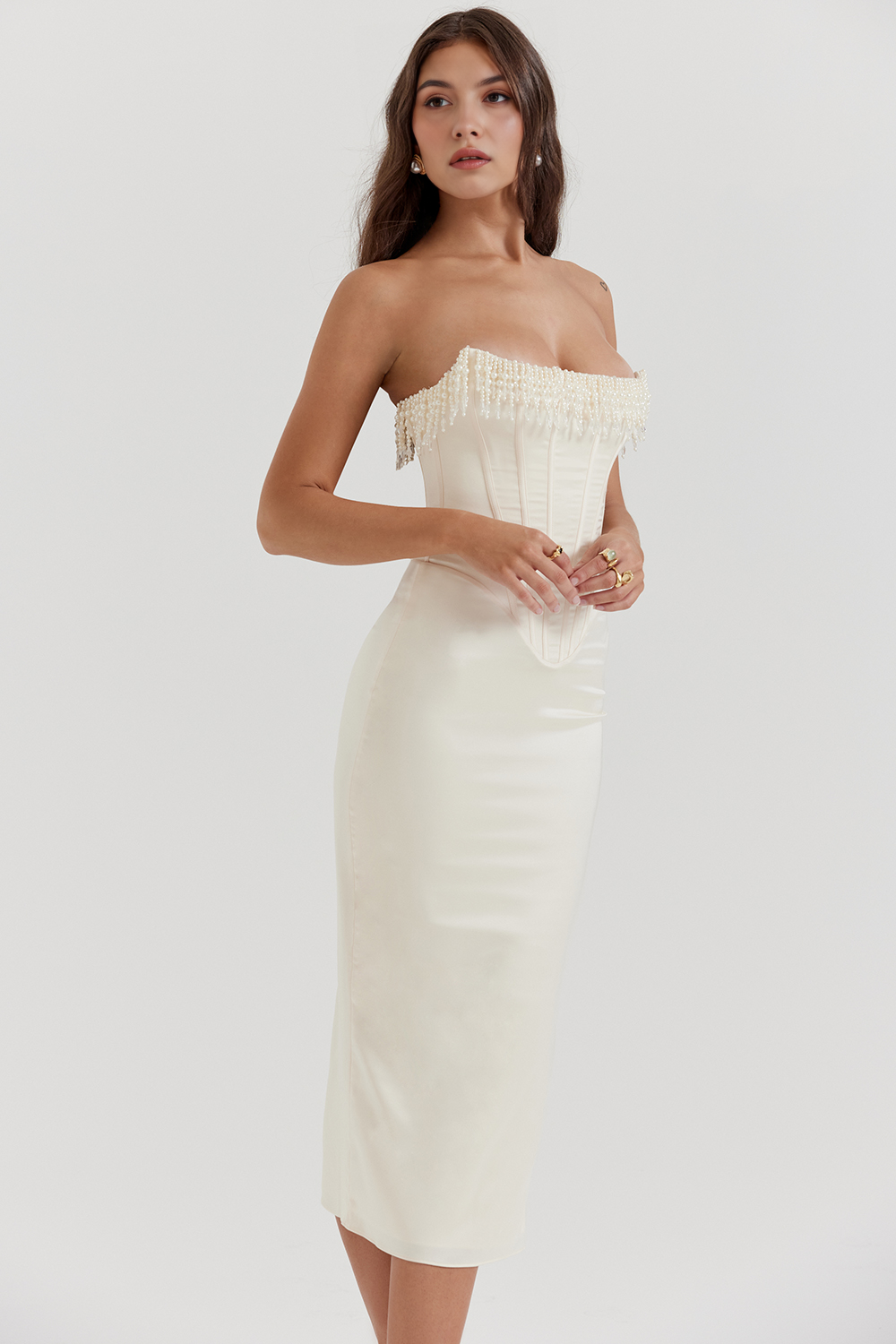 Luize Weißes Korsettkleid