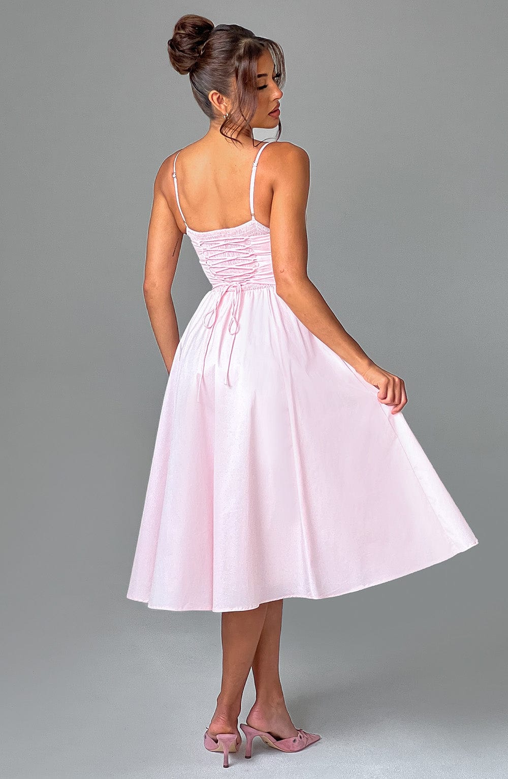 Mariella Midi Dress - Blush - Napalia