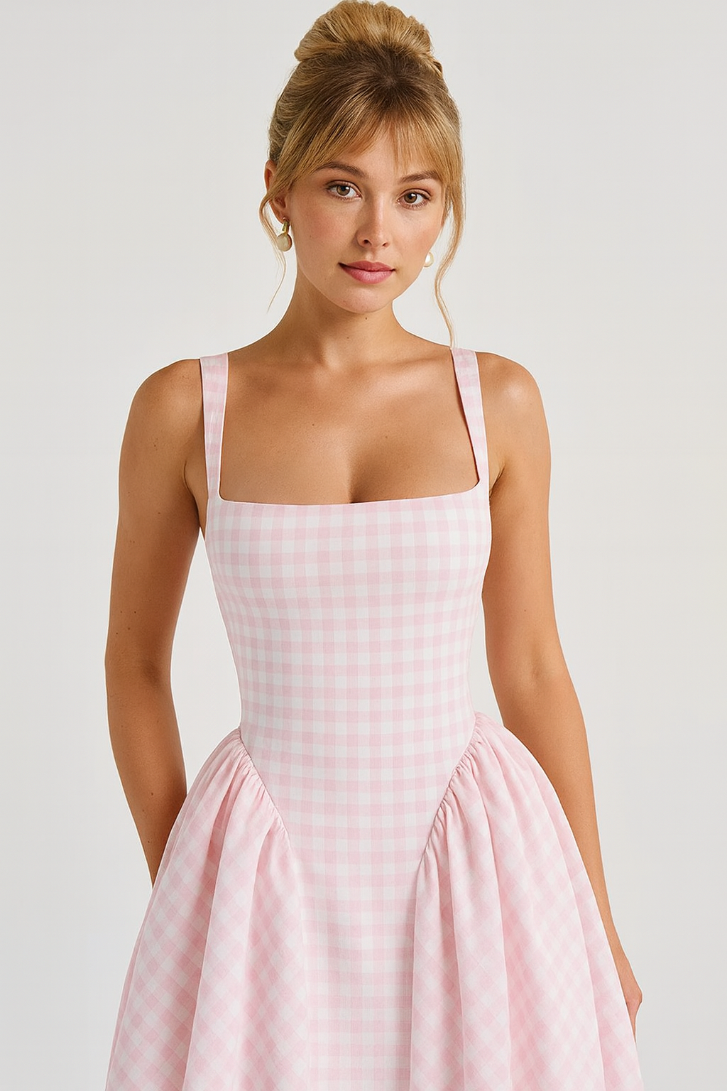 Yara Plaid Bustier Dress
