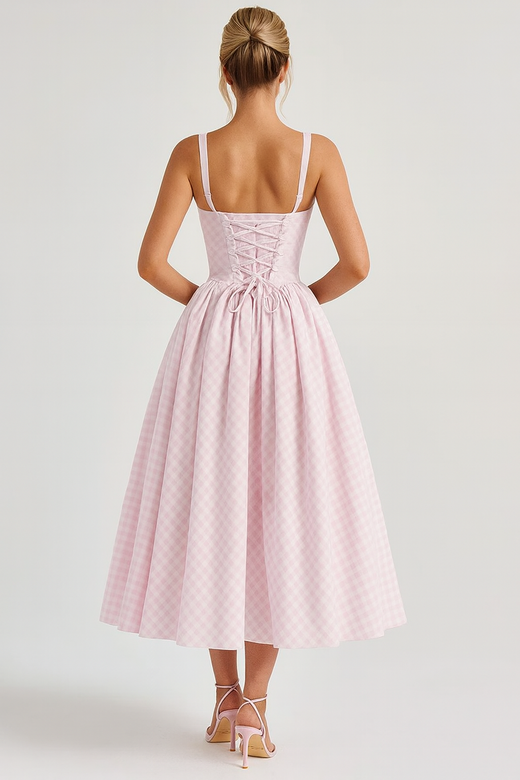 Yara Plaid Bustier Dress